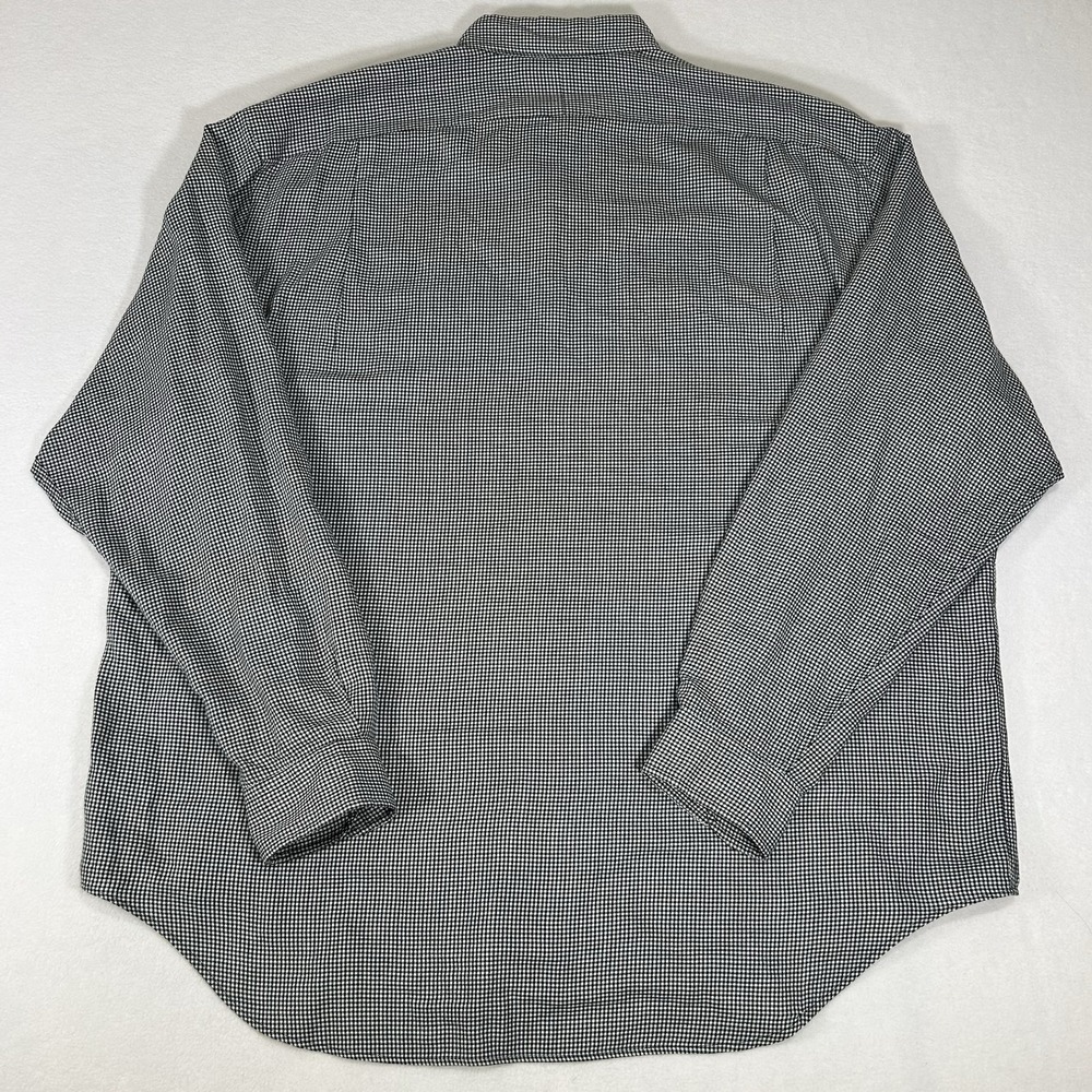 VTG Polo Ralph Lauren Mens XL Black Green Check Long‎ Sleeve Button Up GI Shirt - Picture 3 of 6